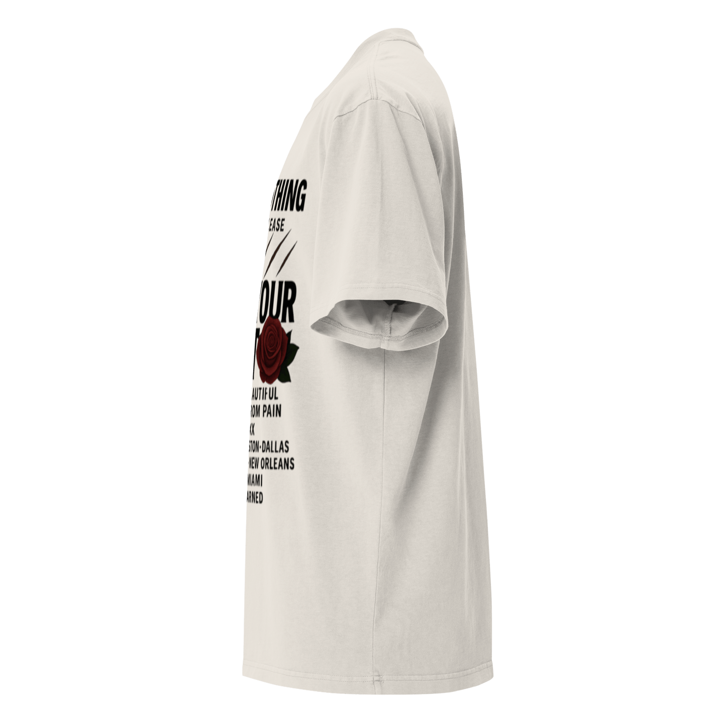 Black Full body Wear Your Worth Pump Cover Oversized faded t-shirt - Bearclothing