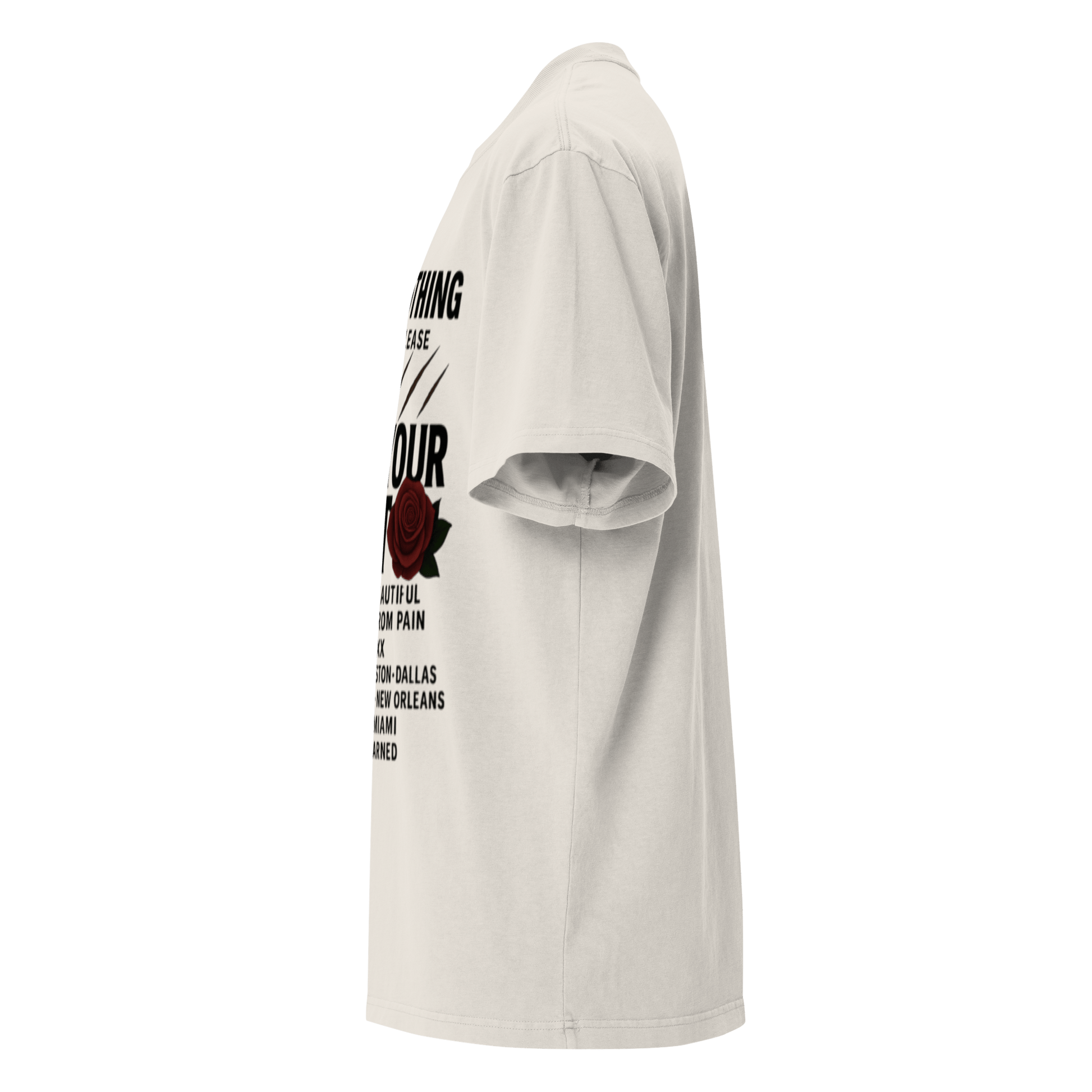 Black Full body Wear Your Worth Pump Cover Oversized faded t-shirt - Bearclothing