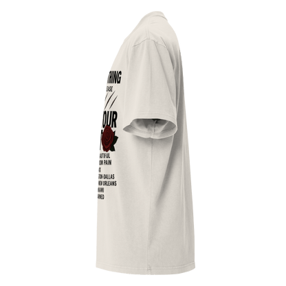 Black Full body Wear Your Worth Pump Cover Oversized faded t-shirt - Bearclothing