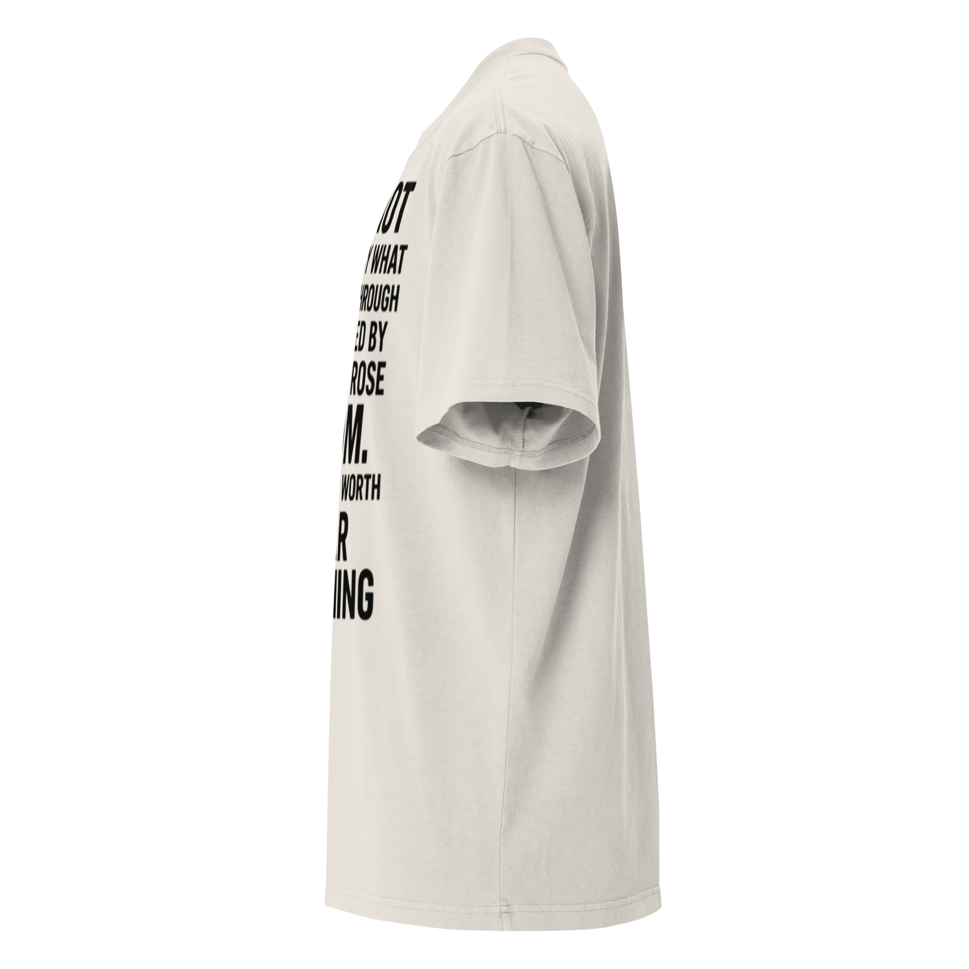 Full Body I Am Not Defined Black Print Oversized faded t-shirt - Bearclothing