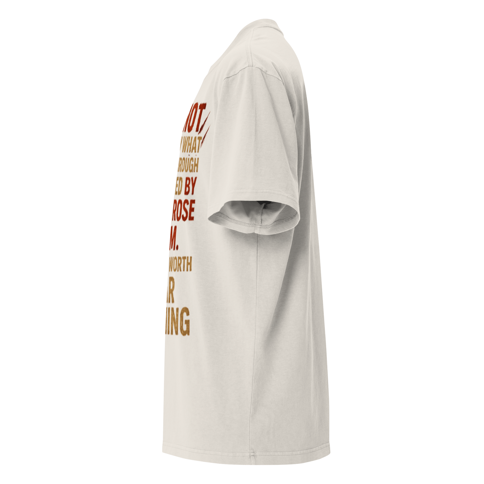 Full Body I Am Not Defined Two Color Print Oversized faded t-shirt - Bearclothing
