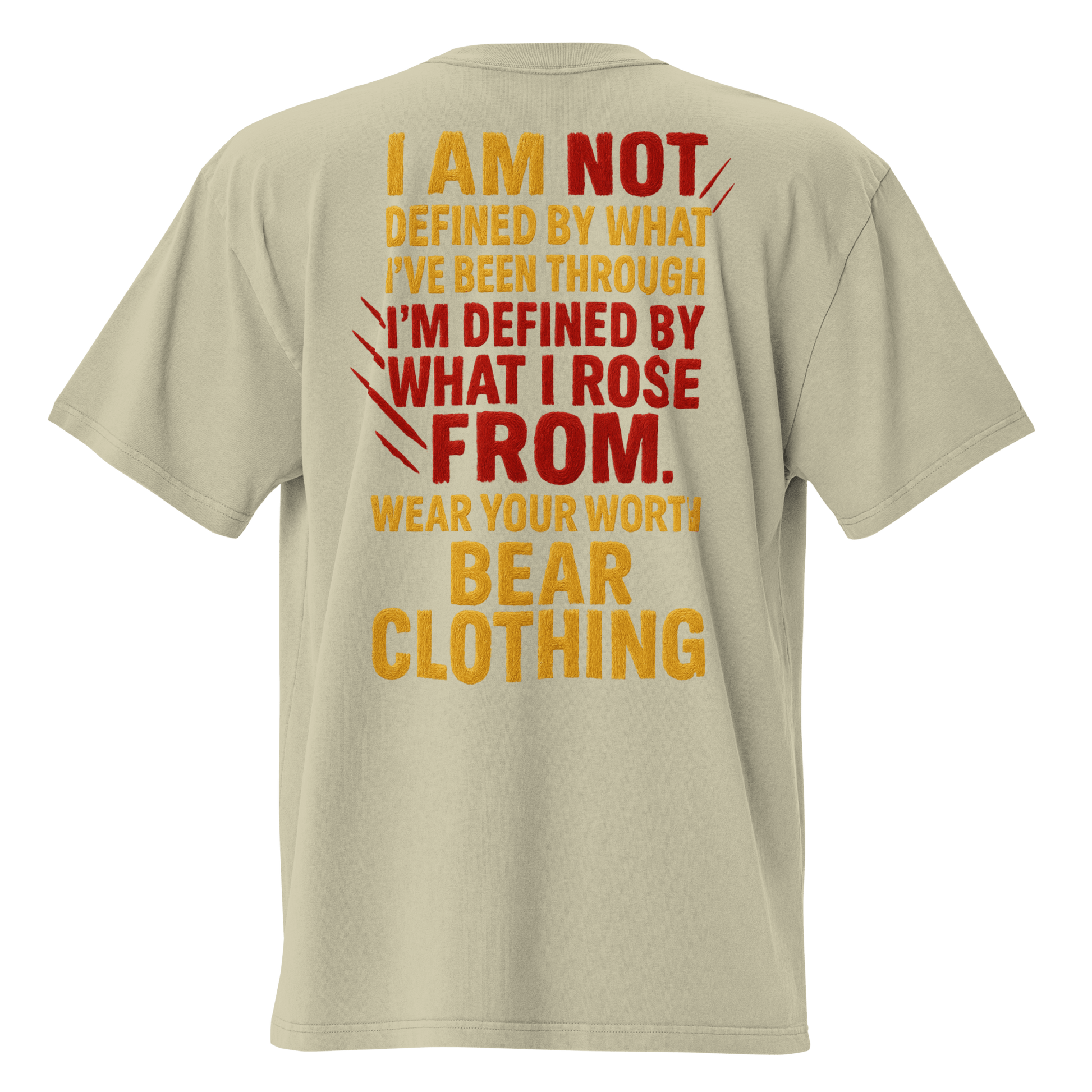 A Women’s Worth With Back Full Body Quote Oversized Faded T-Shirt - Bearclothing