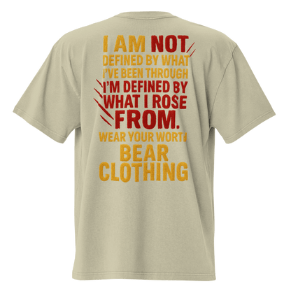 A Women’s Worth With Back Full Body Quote Oversized Faded T-Shirt - Bearclothing