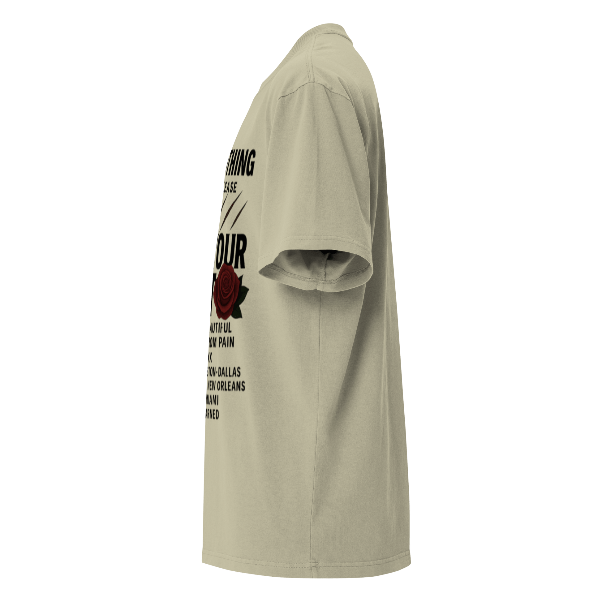 Black Full body Wear Your Worth Pump Cover Oversized faded t-shirt - Bearclothing
