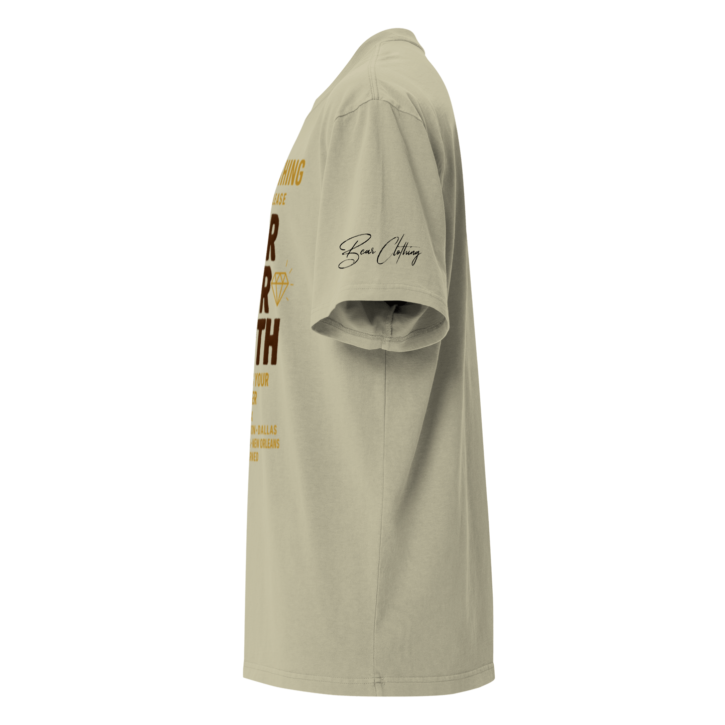 Wear Your Worth Full Body Oversized faded t-shirt - Bearclothing
