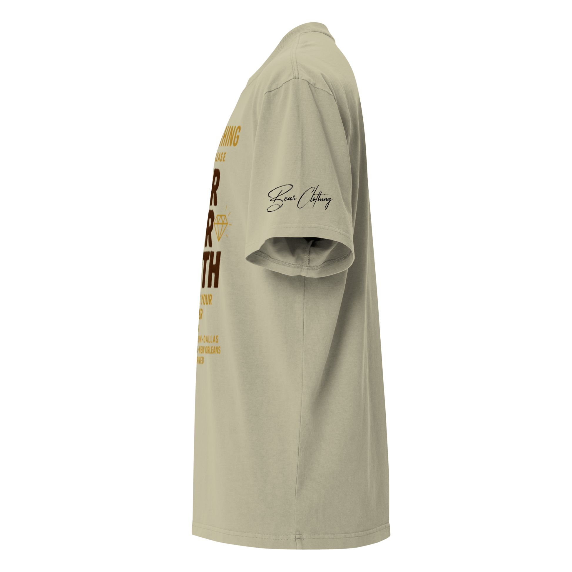 Wear Your Worth Full Body Oversized faded t-shirt - Bearclothing
