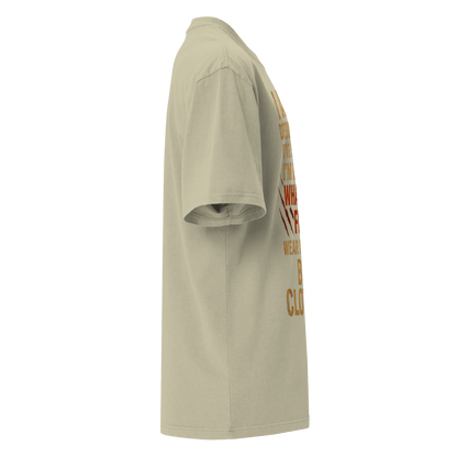 Full Body I Am Not Defined Two Color Print Oversized faded t-shirt - Bearclothing