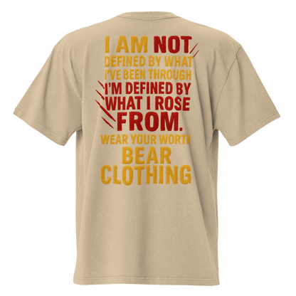 A Women’s Worth With Back Full Body Quote Oversized Faded T-Shirt - Bearclothing