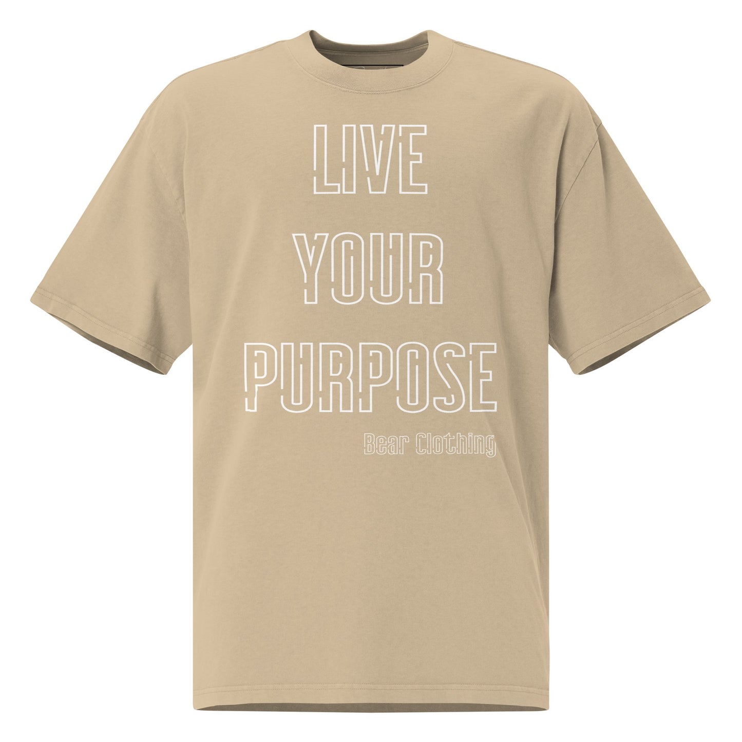 Women Oversized faded live your purpose t-shirt. - Bearclothing