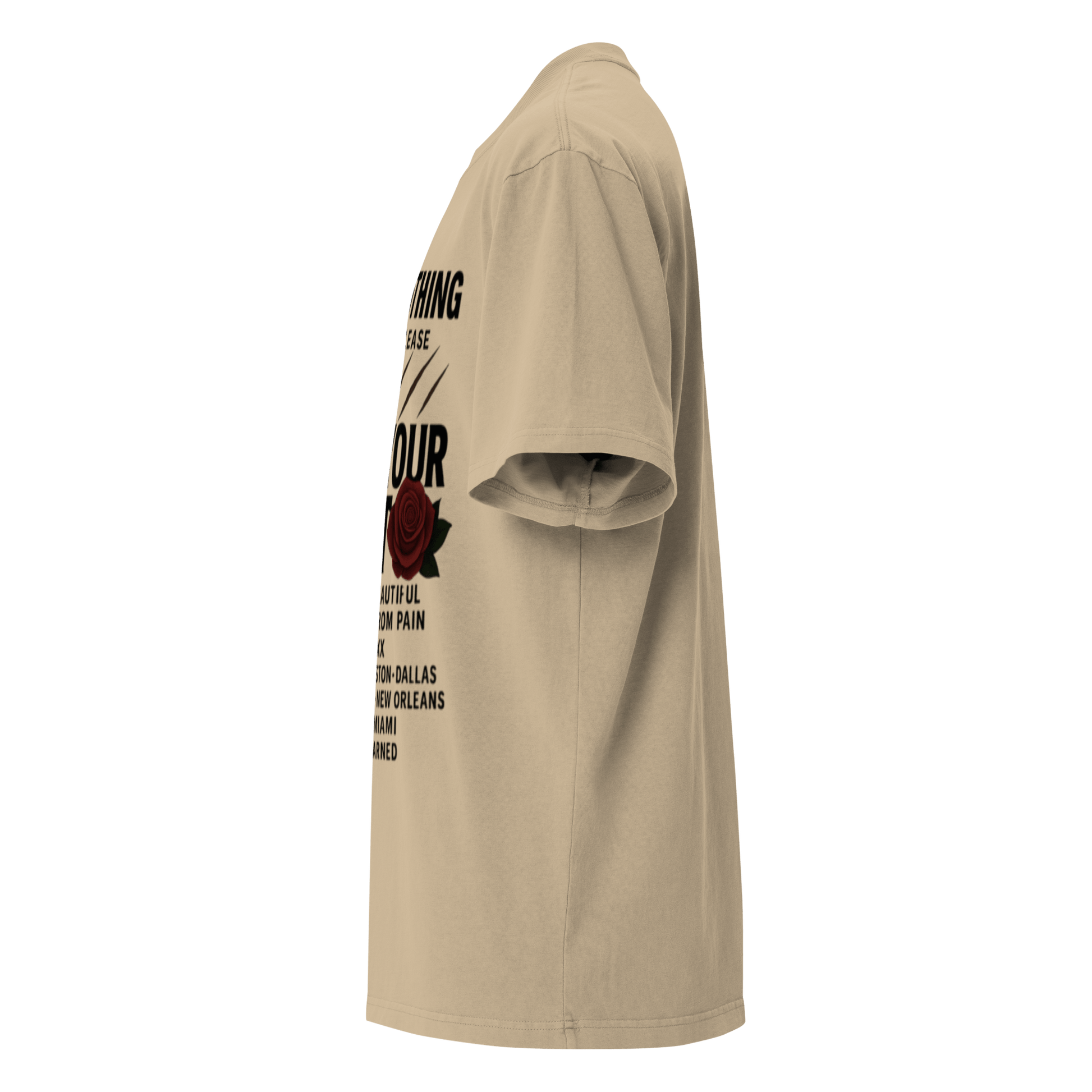 Black Full body Wear Your Worth Pump Cover Oversized faded t-shirt - Bearclothing