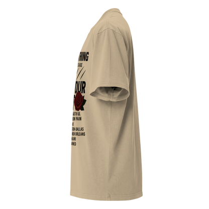 Black Full body Wear Your Worth Pump Cover Oversized faded t-shirt - Bearclothing