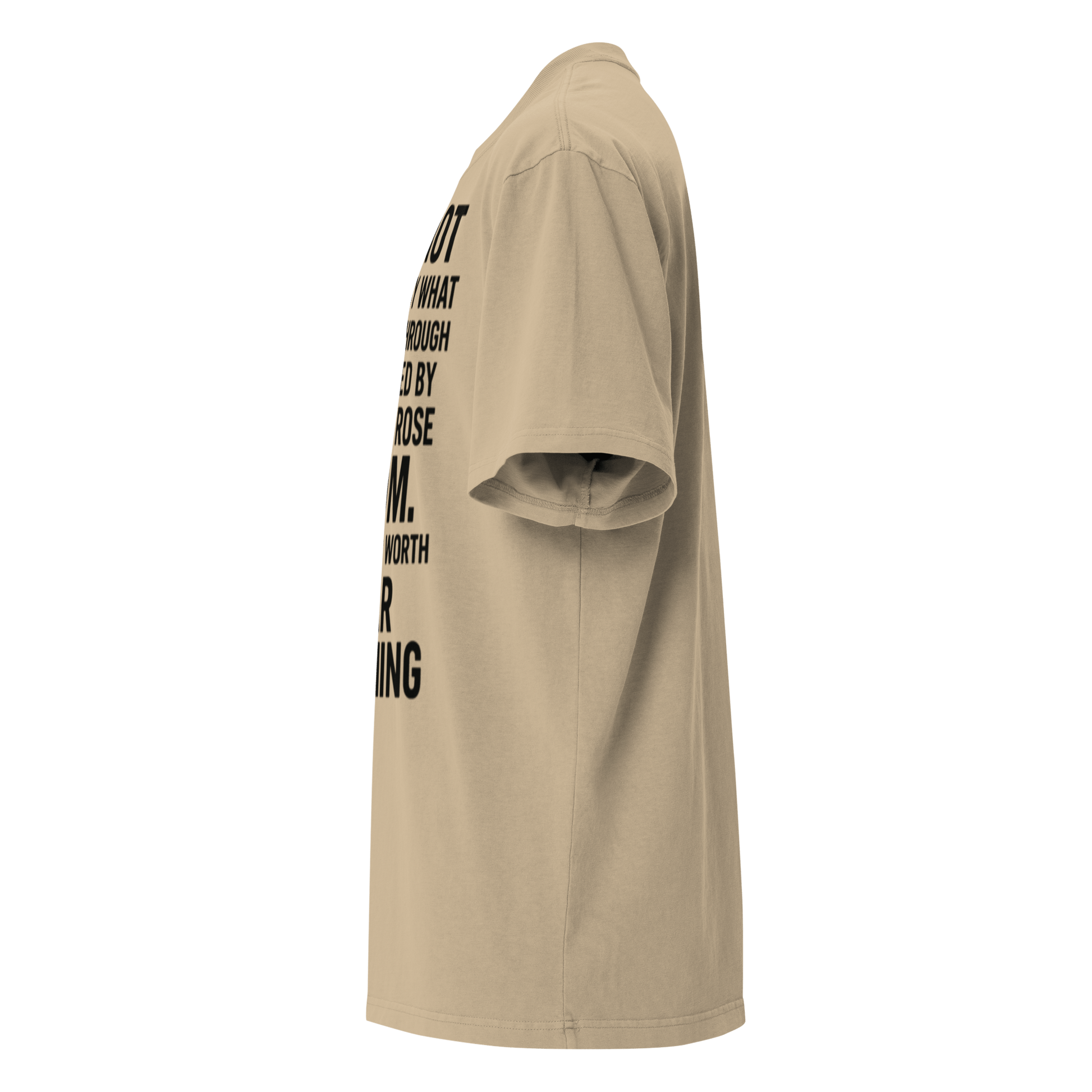 Full Body I Am Not Defined Black Print Oversized faded t-shirt - Bearclothing