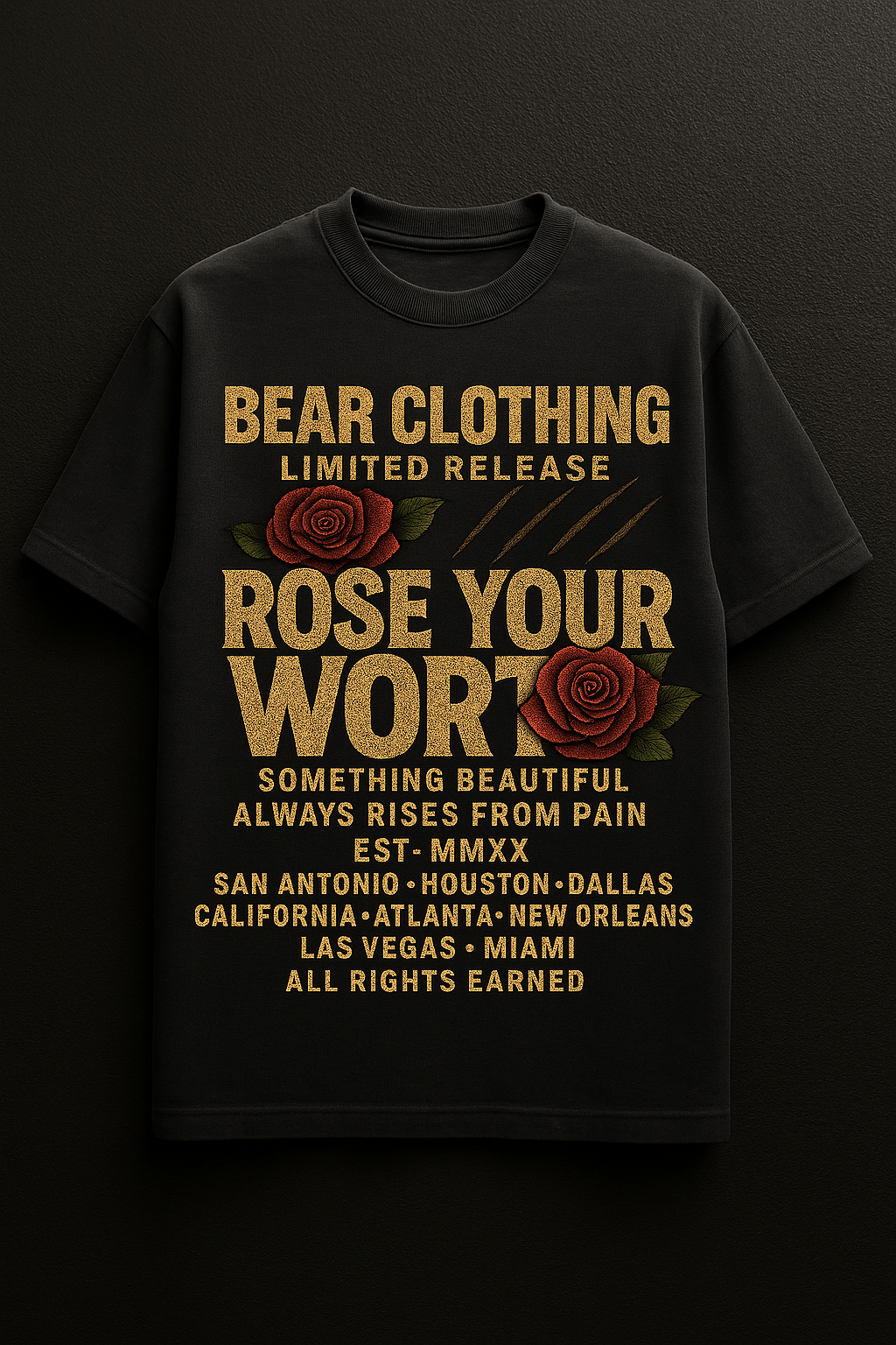 Brown Print Wear Your Worth Full Body Pump Cover Oversized faded t-shirt - Bearclothing