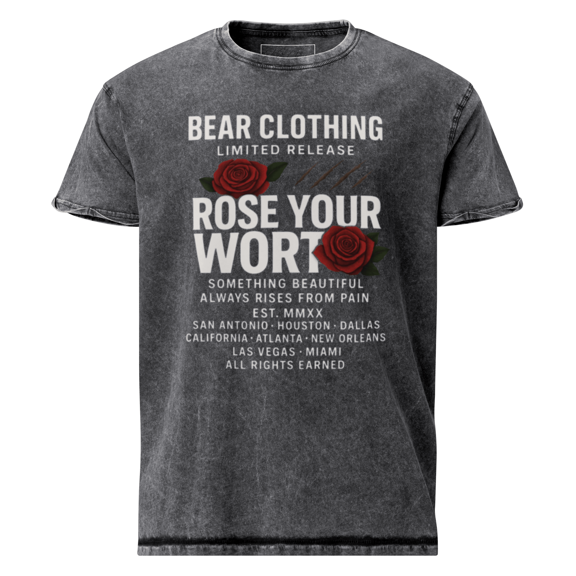 Oversized Denim Full body Wear Your Worth T-Shirt - Bearclothing