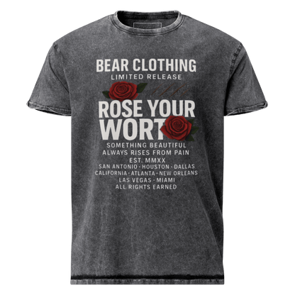 Oversized Denim Full body Wear Your Worth T-Shirt - Bearclothing