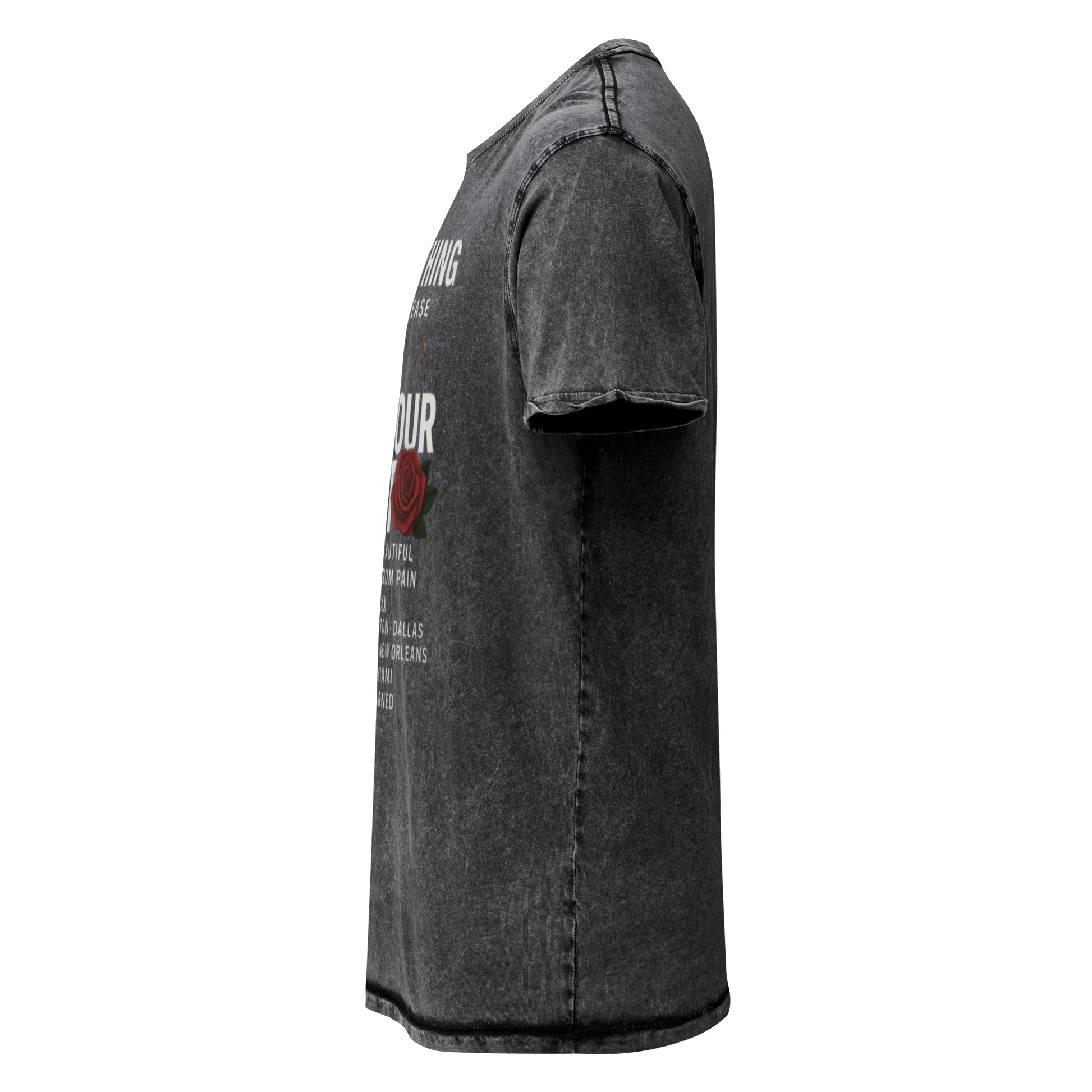 White Full body Wear Your Worth Denim Pump Cover T-Shirt - Bearclothing