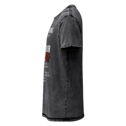 White Full body Wear Your Worth Denim Pump Cover T-Shirt - Bearclothing