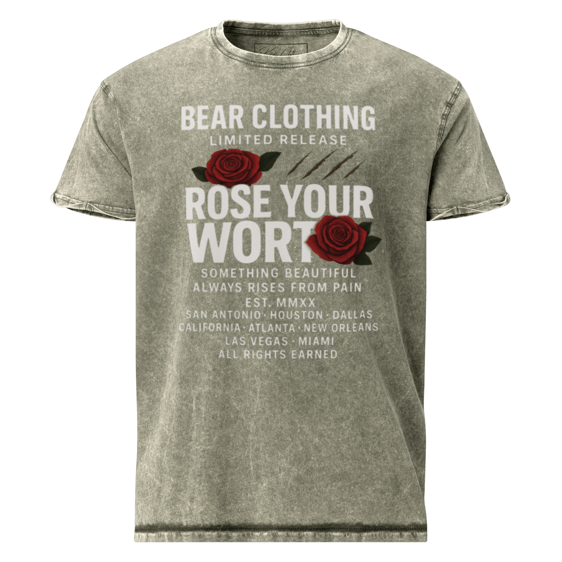 White Full body Wear Your Worth Denim Pump Cover T-Shirt - Bearclothing