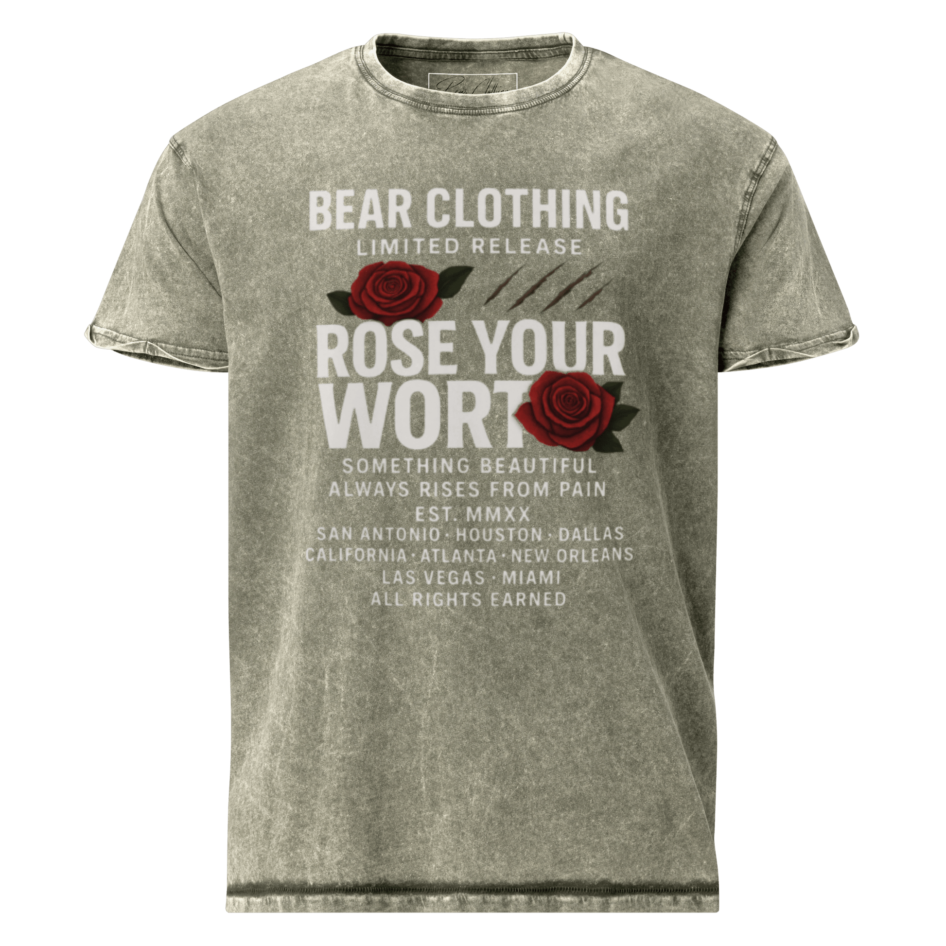 Oversized Denim Full body Wear Your Worth T-Shirt - Bearclothing