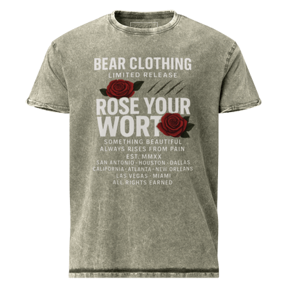 Oversized Denim Full body Wear Your Worth T-Shirt - Bearclothing
