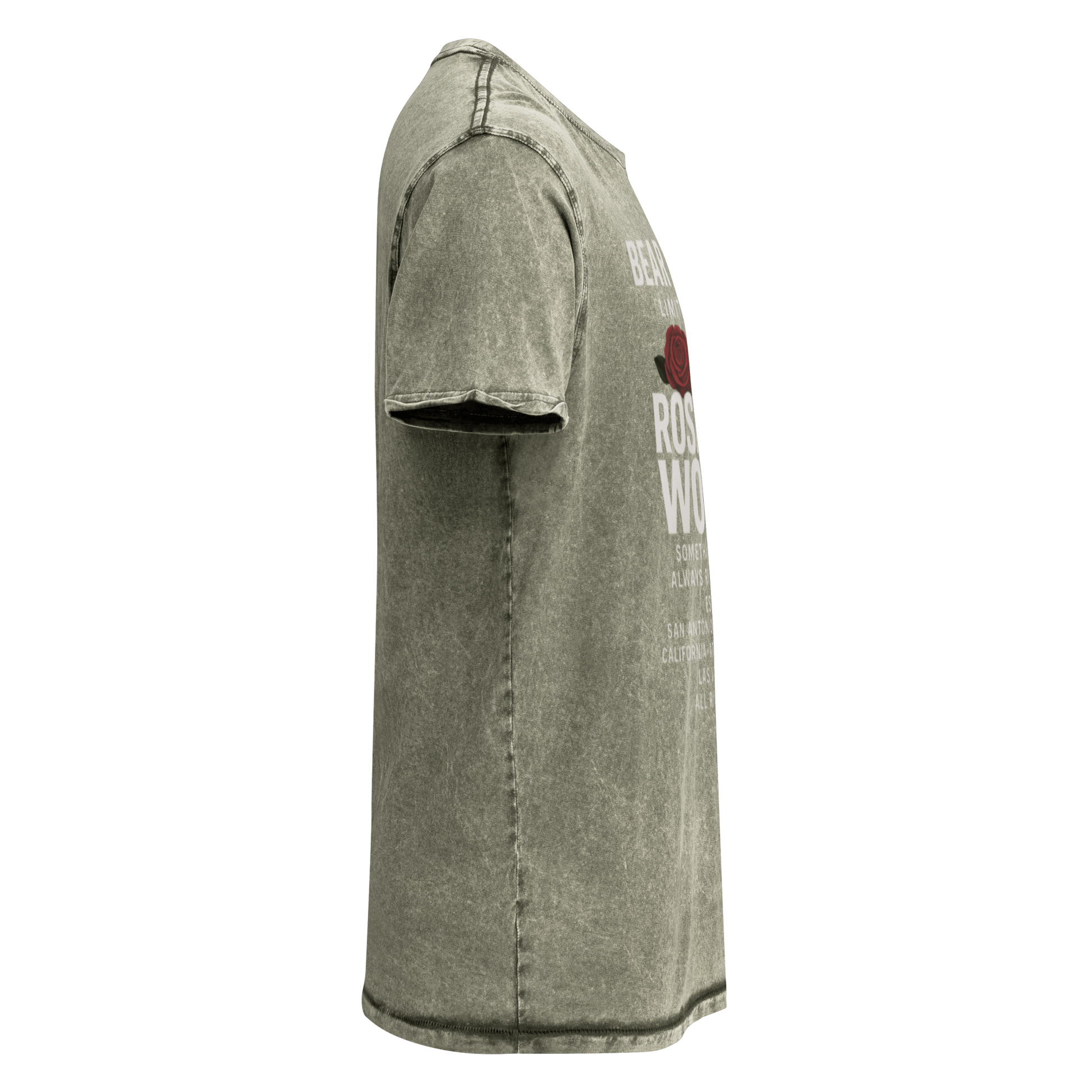 White Full body Wear Your Worth Denim Pump Cover T-Shirt - Bearclothing