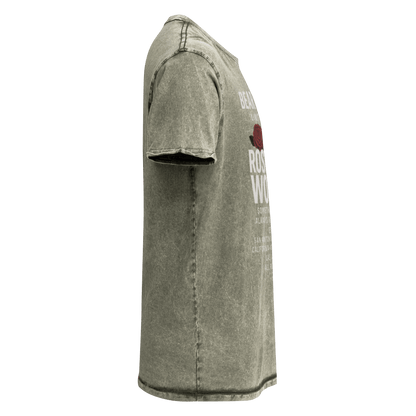 White Full body Wear Your Worth Denim Pump Cover T-Shirt - Bearclothing