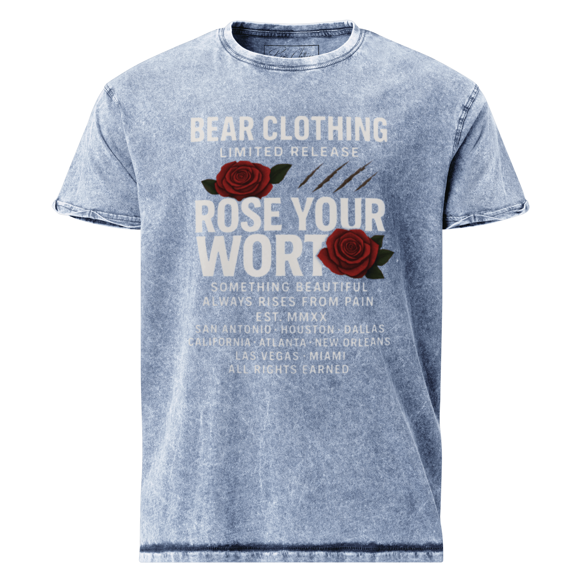Oversized Denim Full body Wear Your Worth T-Shirt - Bearclothing
