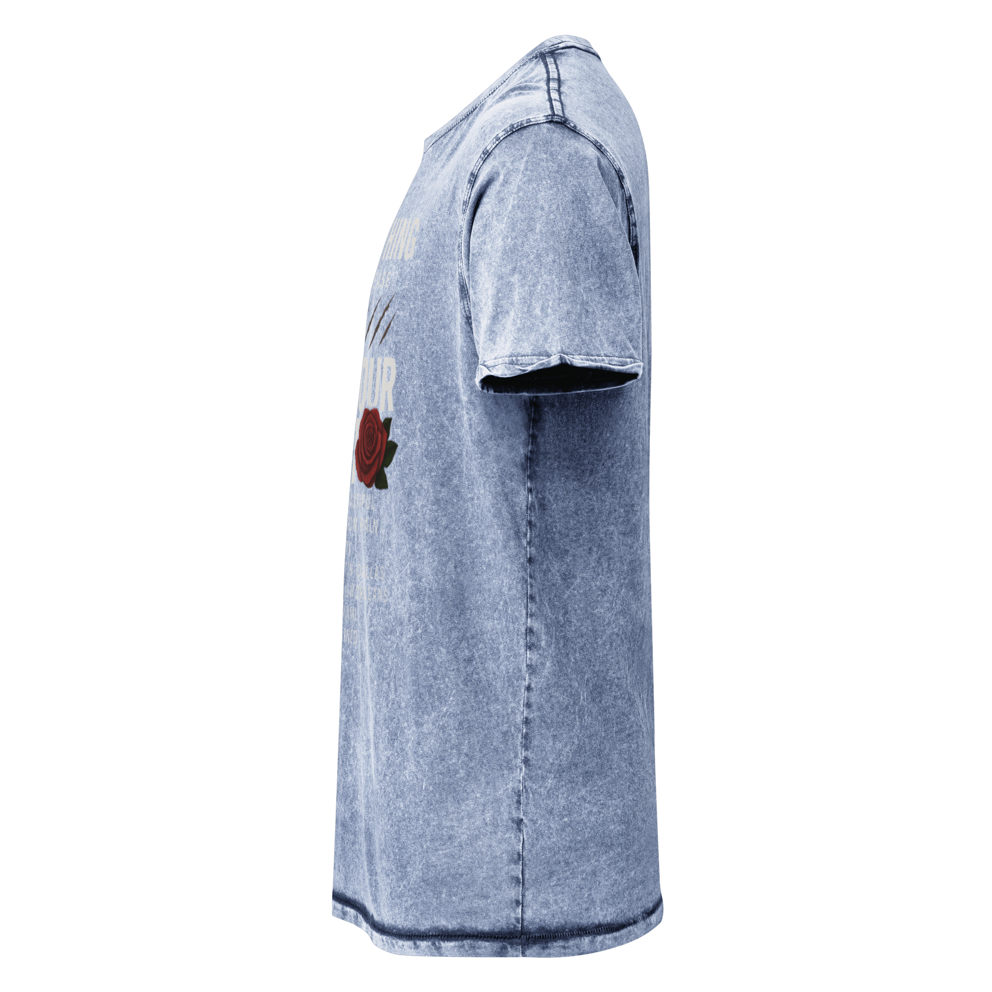 White Full body Wear Your Worth Denim Pump Cover T-Shirt - Bearclothing