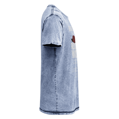 White Full body Wear Your Worth Denim Pump Cover T-Shirt - Bearclothing