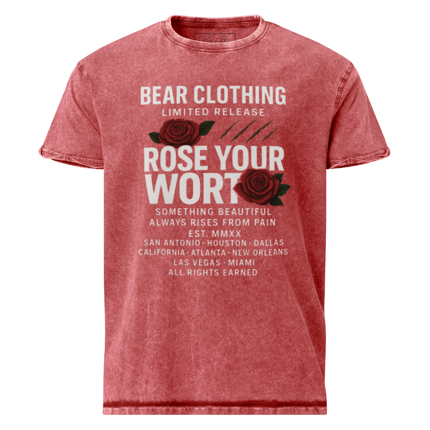 Oversized Denim Full body Wear Your Worth T-Shirt - Bearclothing