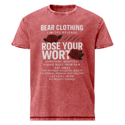 Oversized Denim Full body Wear Your Worth T-Shirt - Bearclothing
