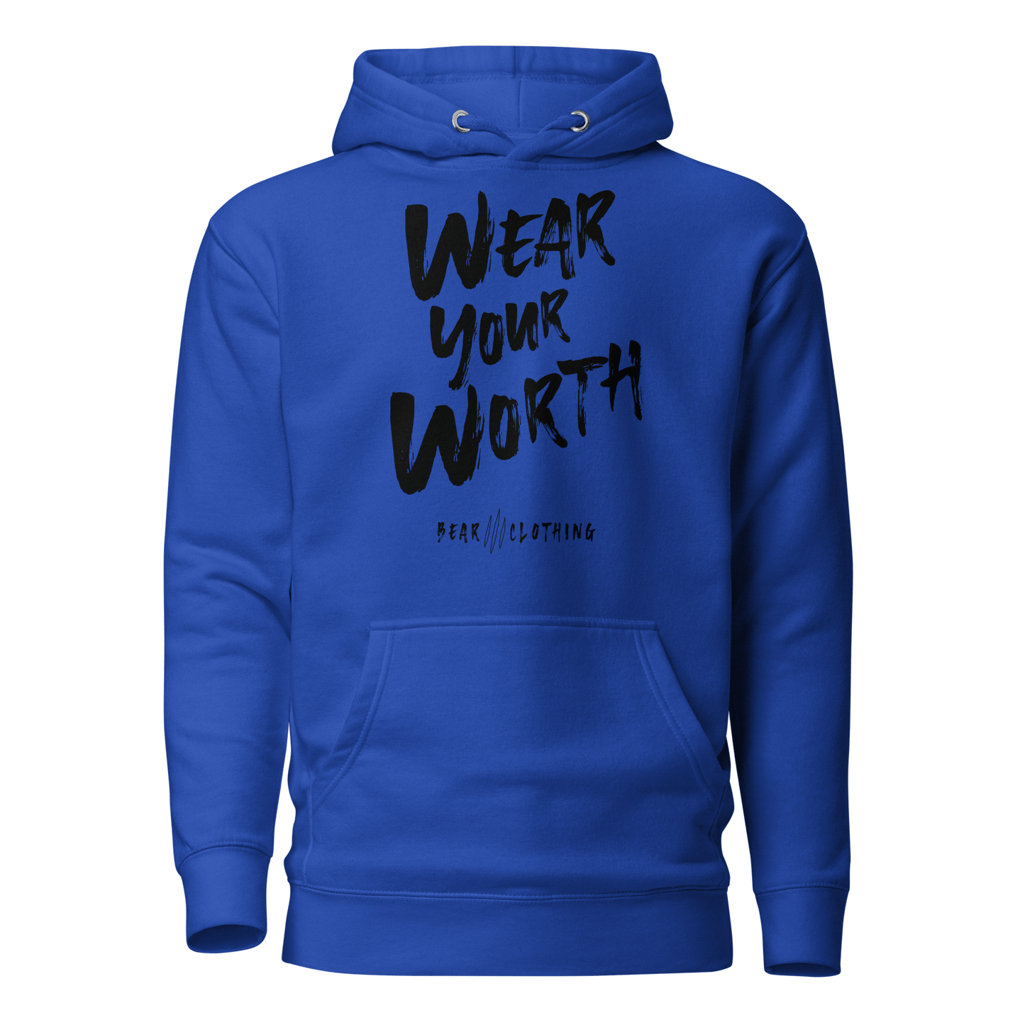 Fall Wear Your Worth Black Print Unisex Hoodie - Bearclothing
