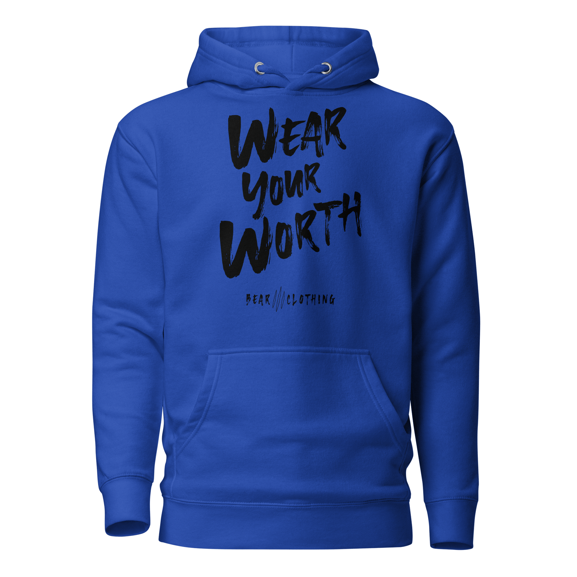 Fall Wear Your Worth Black Print Unisex Hoodie - Bearclothing