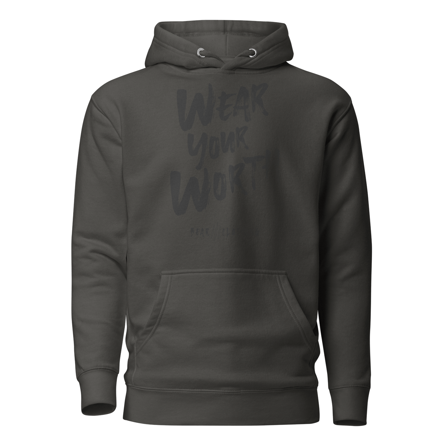 Fall Wear Your Worth Black Print Unisex Hoodie - Bearclothing