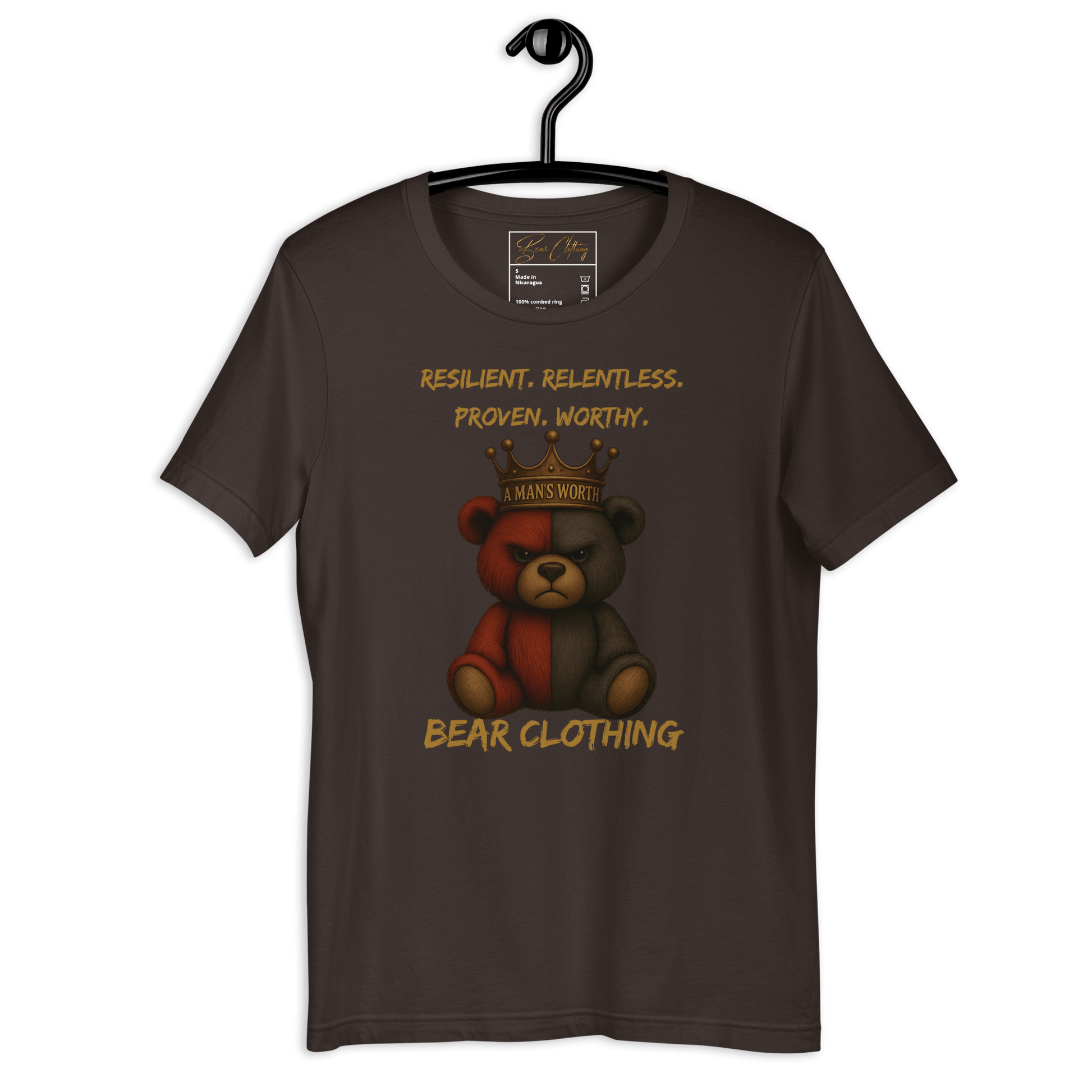 A Man’s Worth Full Body Premium T-shirt - Bearclothing