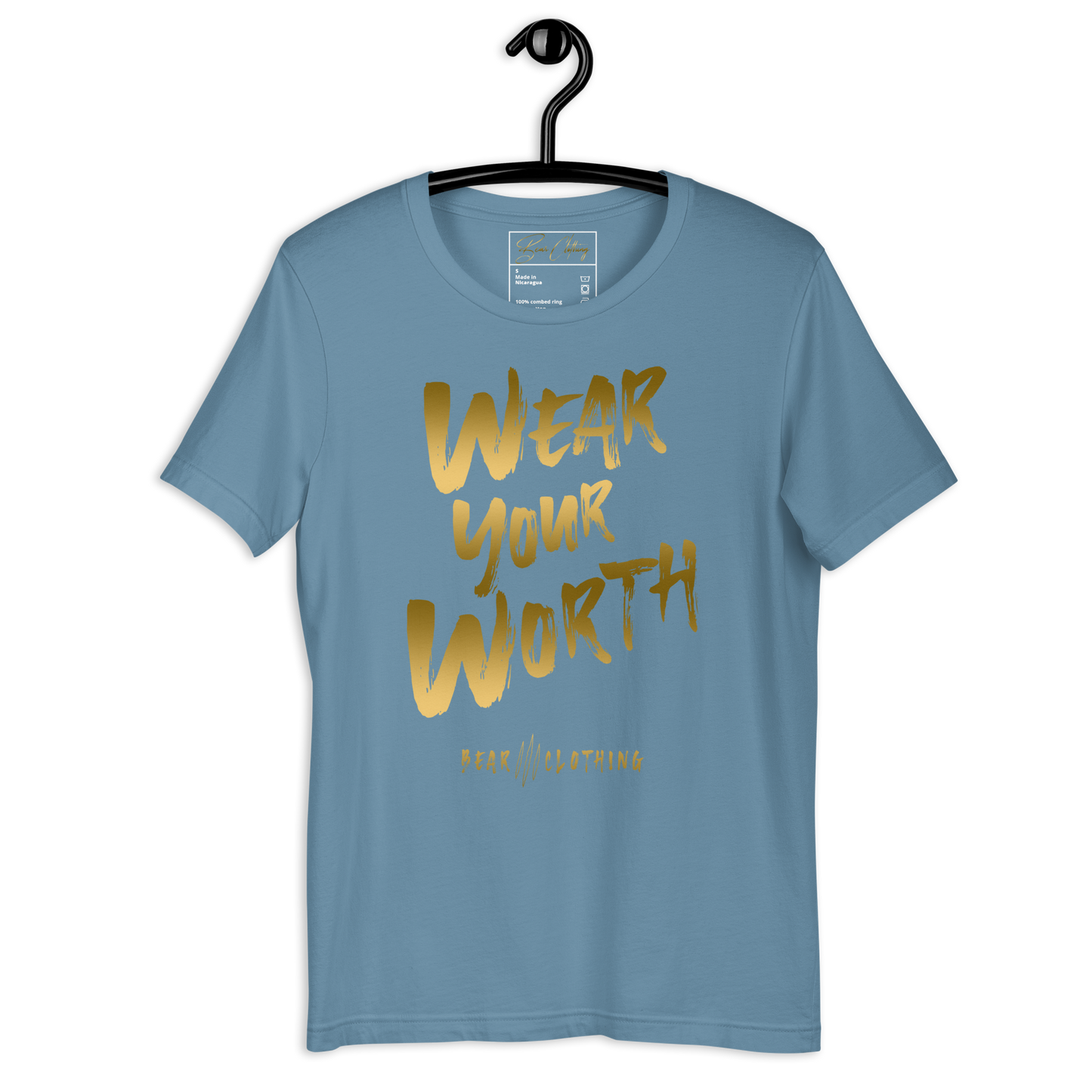 25$ Gold Print Wear Your Worth Premium Tee