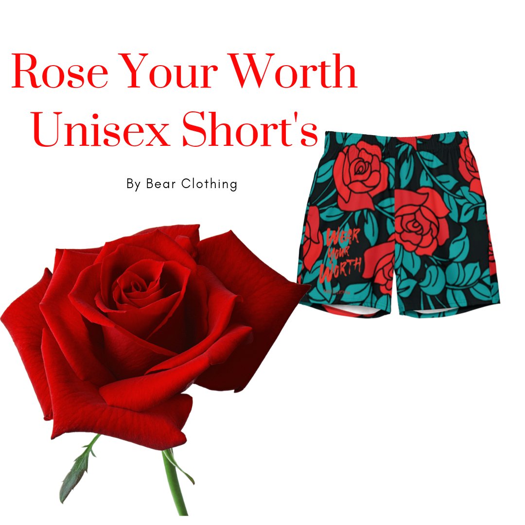 Rose Your Worth Unisex Shorts - Bearclothing
