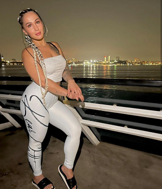 Yoga black print squat proof Leggings - Bearclothing