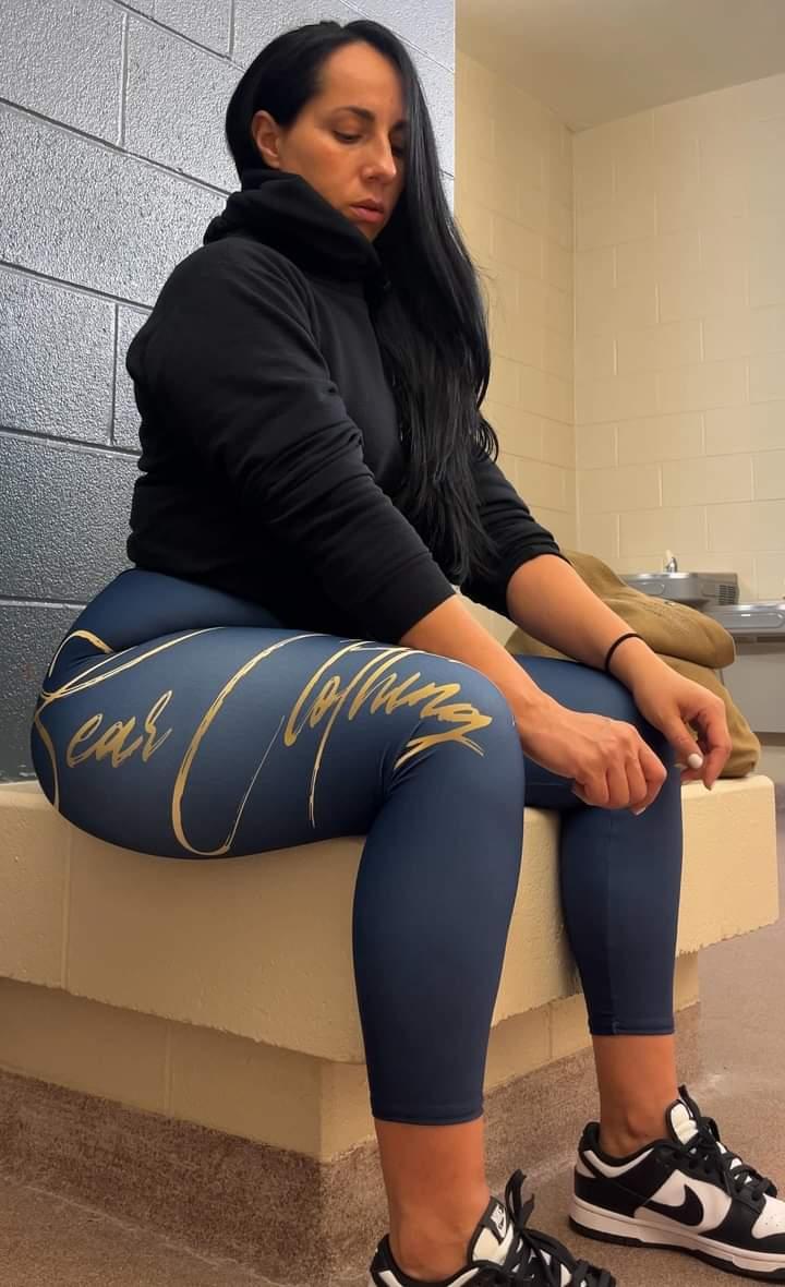 YOGA GOLD PRINT SIGNATURE LEGGINGS - Bearclothing