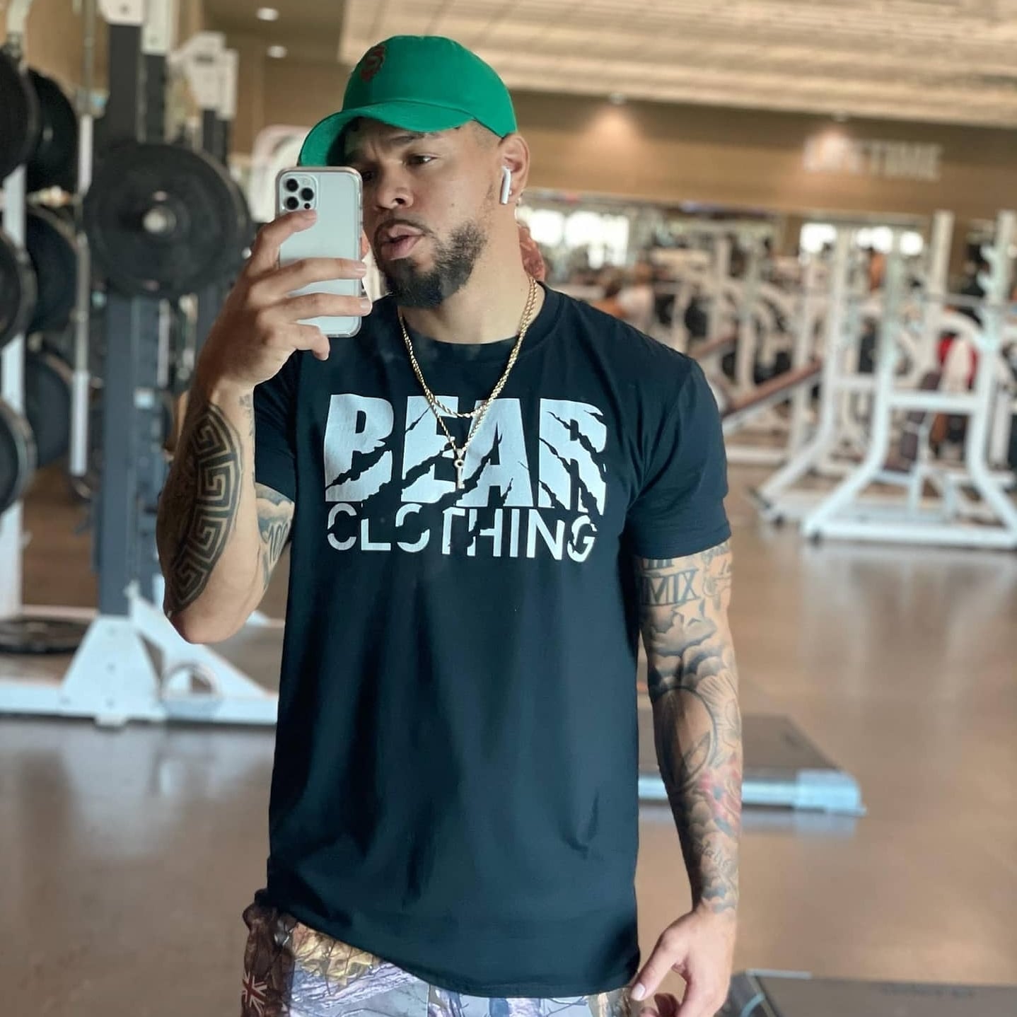 White Print Bear Claw Signature Short-sleeve t-shirt' - Bearclothing