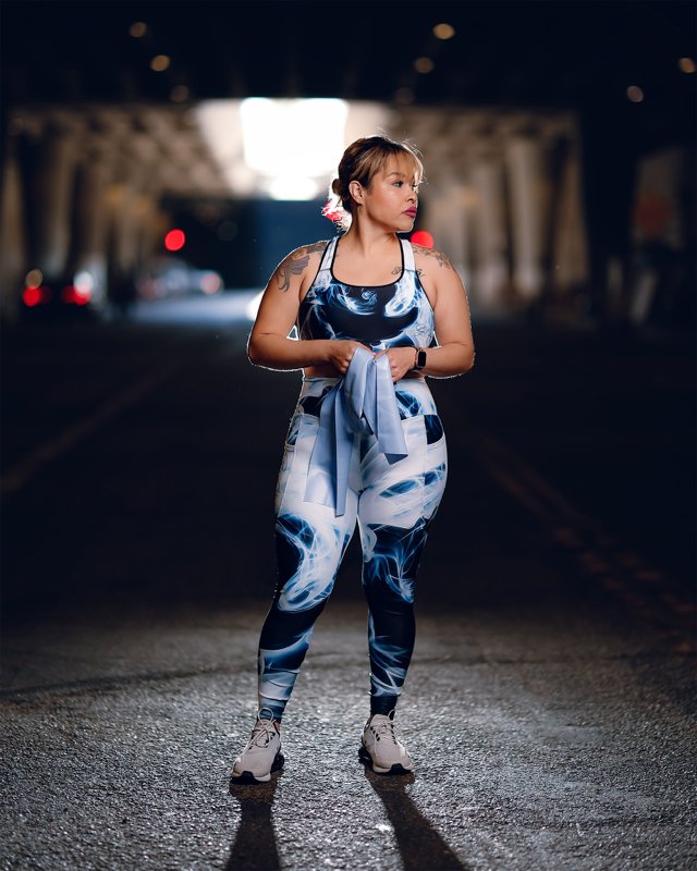yoga Smoke Leggings with Black Print Signature pocket - Bearclothing