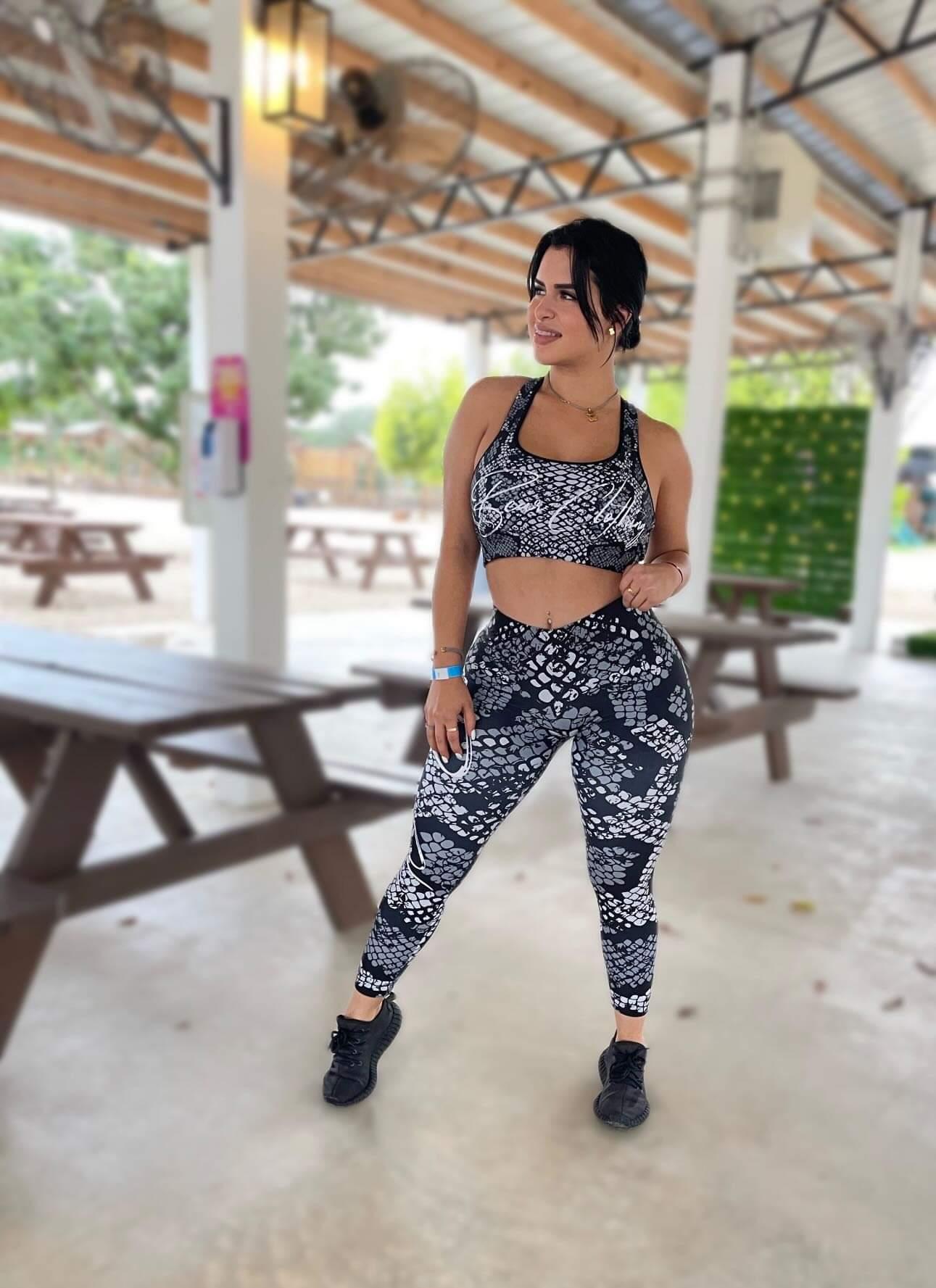 Yoga snakeskin Yoga Padded Sports Bra