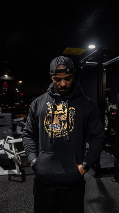 Fall Gold Print Bear Unisex Premium Hoodie