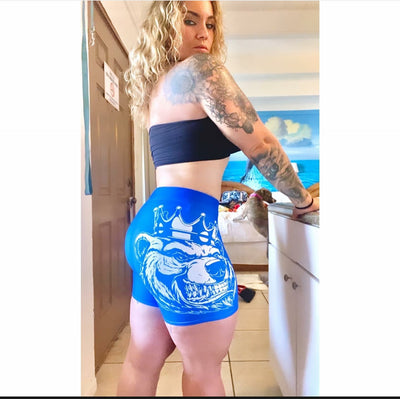 Nipsey Blue Yoga Shorts - Bearclothing