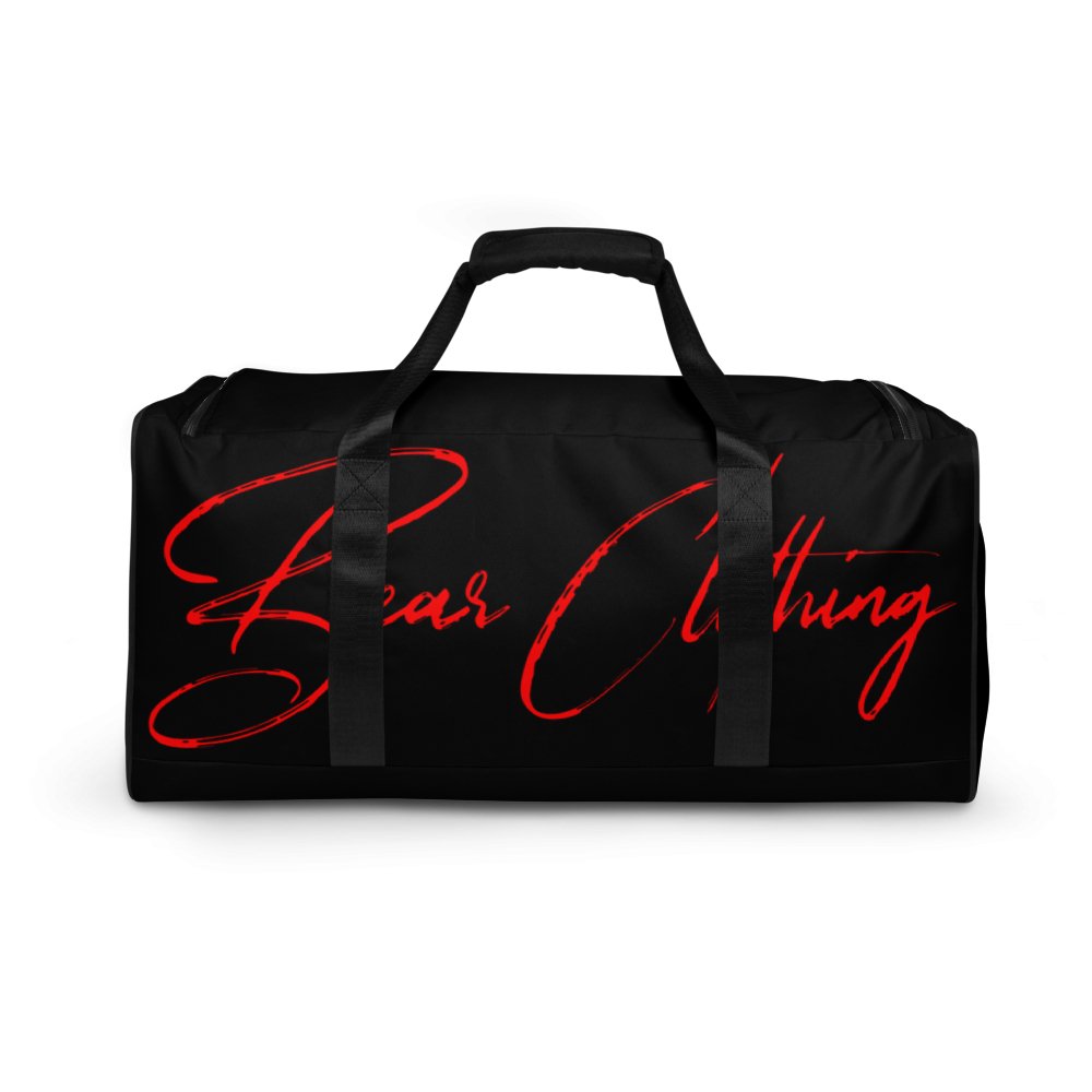 Red Print Black Duffle Bag Accessories - Bearclothing