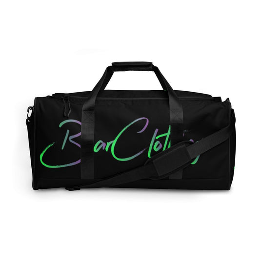 Multi-Colored Print Black Duffle Bag Accessories - Bearclothing