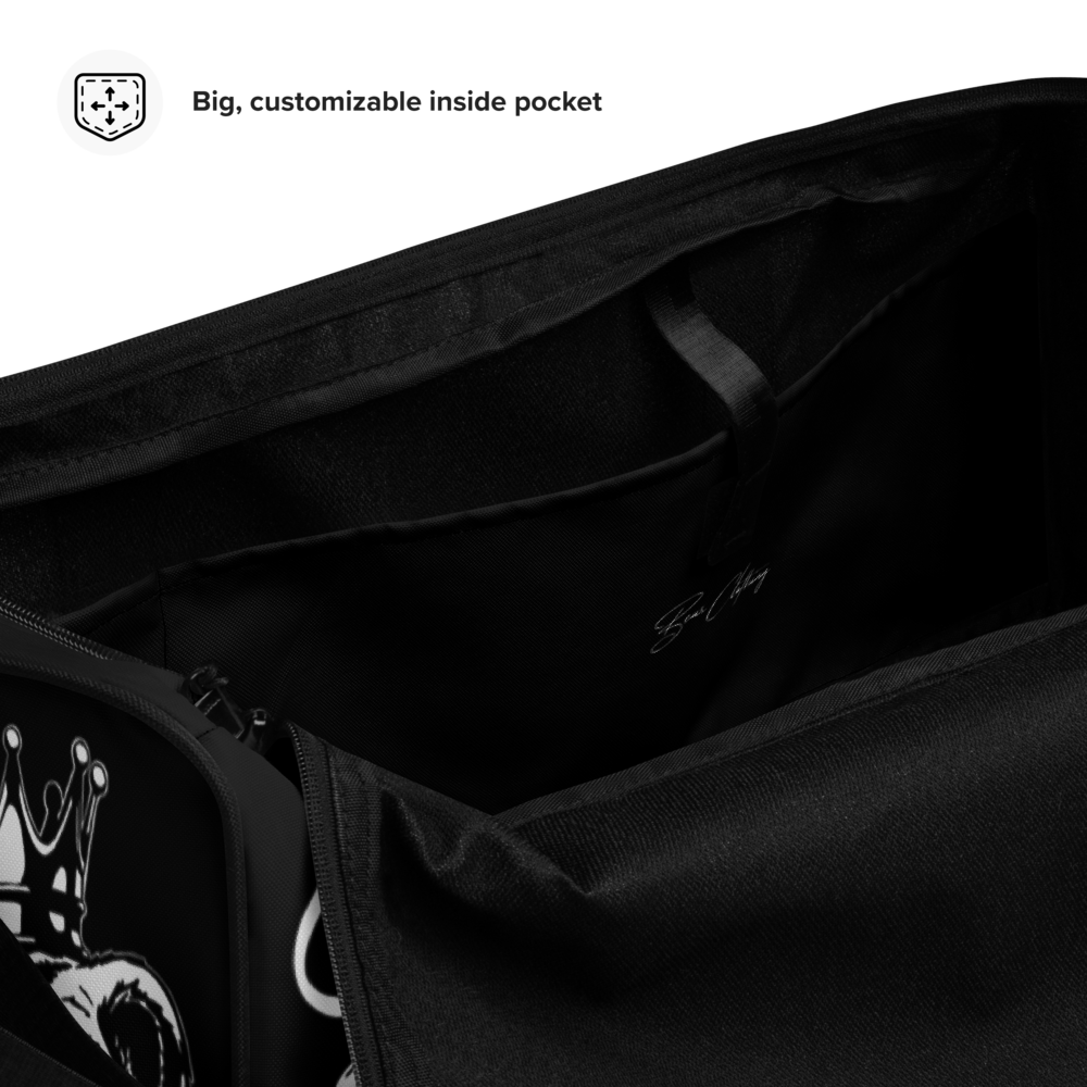 White print  black Duffle bag Hat's & Accessories - Bearclothing