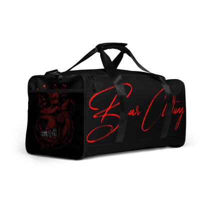 Red Print Black Duffle Bag Accessories - Bearclothing