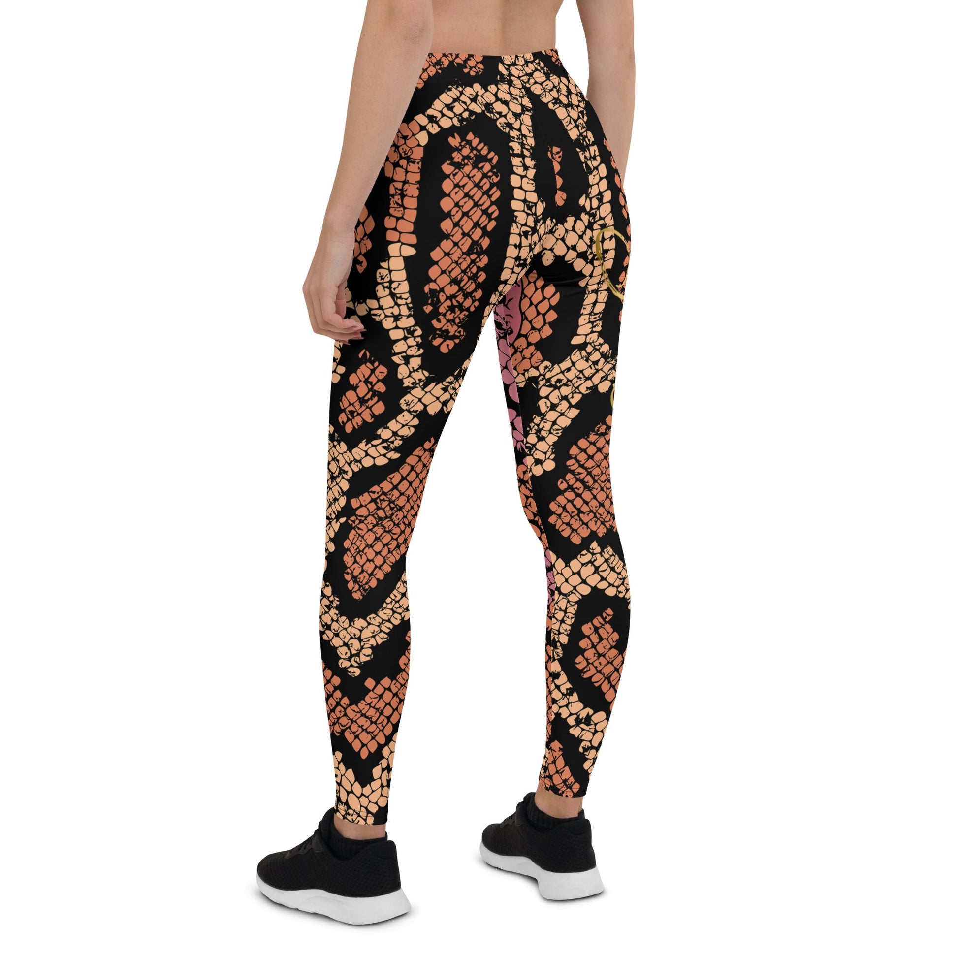 Yoga Diamondback Print Leggings - Bearclothing