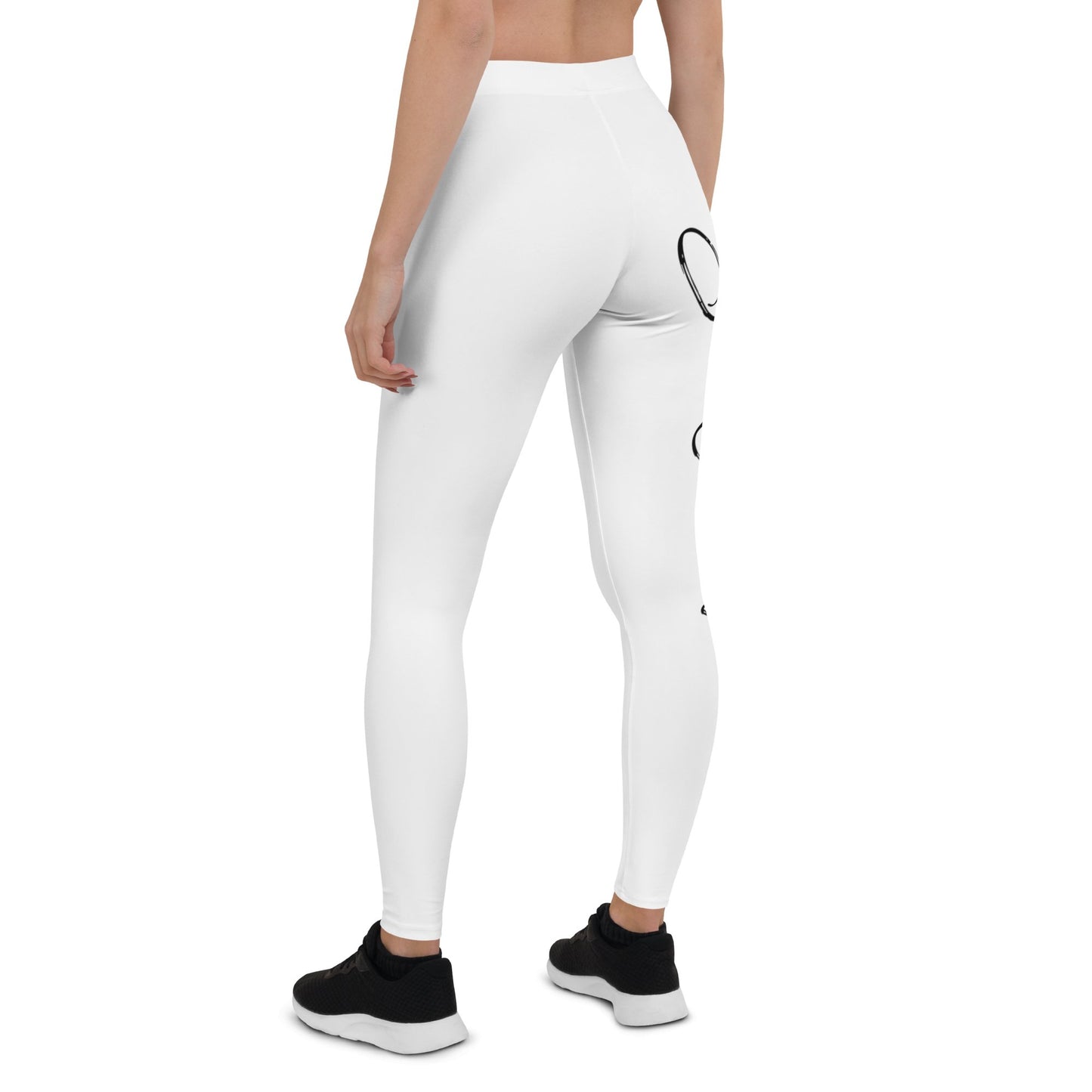 Yoga black print squat proof Leggings - Bearclothing